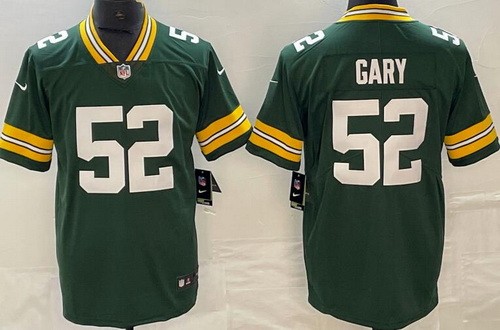 Men's Green Bay Packers #52 Rashan Gary Limited Green Vapor Jersey