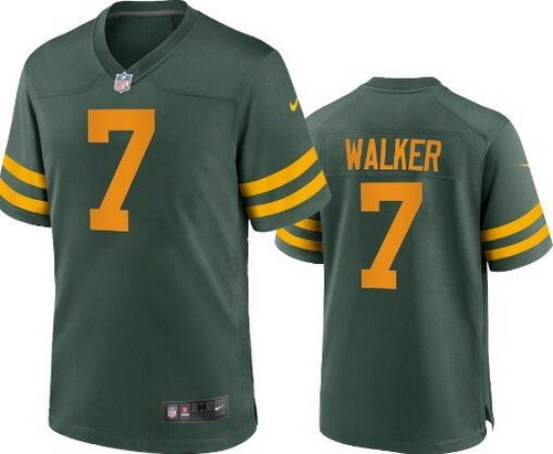 Men's Green Bay Packers #7 Quay Walker Limited Green Alternate Vapor Jersey