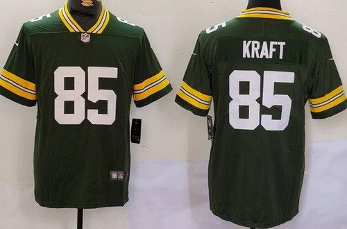 Men's Green Bay Packers #85 Tucker Kraft Limited Green Vapor Jersey