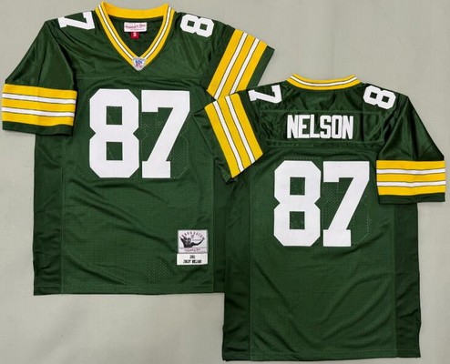 Men's Green Bay Packers #87 Jordy Nelson Throwback Jersey