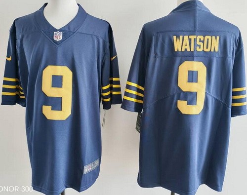 Men's Green Bay Packers #9 Christian Watson Limited Navy Vapor Jersey
