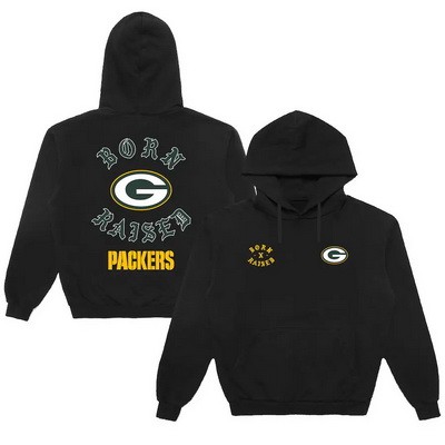 Men's Green Bay Packers Black Born x Raised Pullover Hoodie