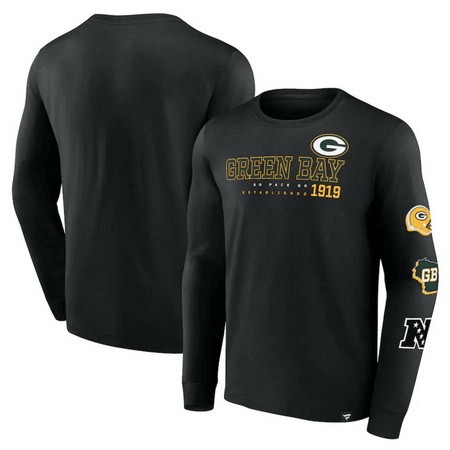 Men's Green Bay Packers Black High Whip Pitcher Sweatshirts
