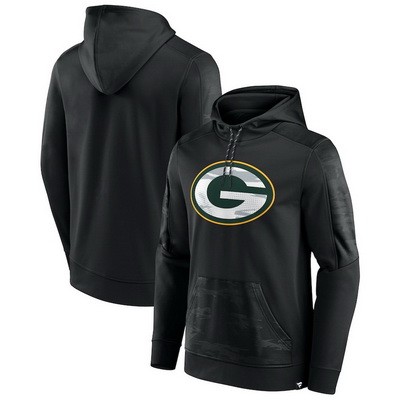 Men's Green Bay Packers Black On The Ball Pullover Hoodie