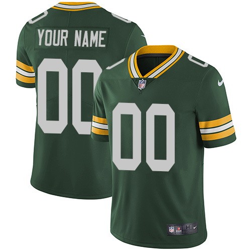 Men's Green Bay Packers Customized Limited Green Vapor Untouchable Jersey