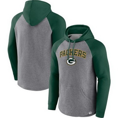 Men's Green Bay Packers Gray By Design Raglan Pullover Hoodie
