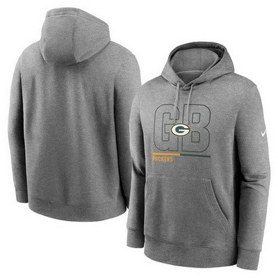 Men's Green Bay Packers Gray City Code Club Fleece Pullover Hoodie