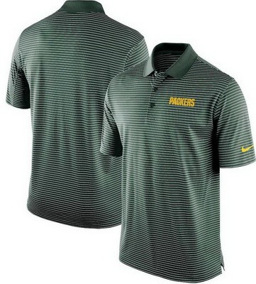 Men's Green Bay Packers Green Sideline Lock Up Victory Performance Polo