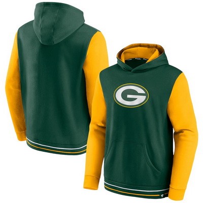Men's Green Bay Packers Green Yellow Block Party Pullover Hoodie