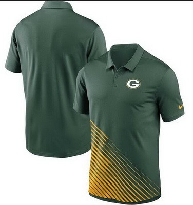 Men's Green Bay Packers Green Yellow Vapor Performance Polo