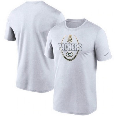 Men's Green Bay Packers White Icon Performance T-Shirt