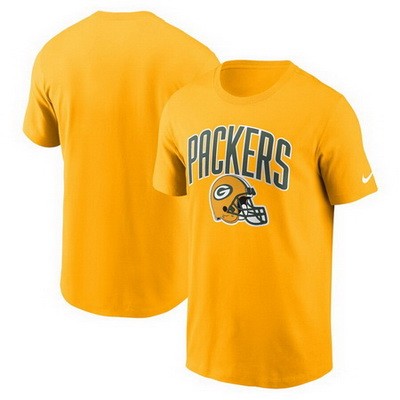 Men's Green Bay Packers Yellow Team Athletic T Shirt
