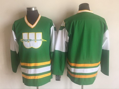 Men's Hartford Whalers Blank Green Throwback Jersey
