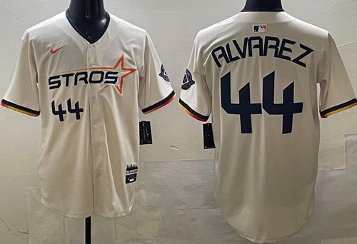 Men's Houston Astros #44 Yordan Alvarez Cream 2025 City Connect Limited Jersey