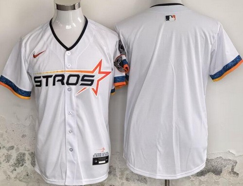 Men's Houston Astros Blank White 2025 City Connect Limited Jersey