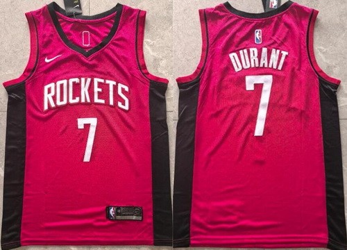 Men's Houston Rockets #7 Kevin Durant Red Swingman Jersey