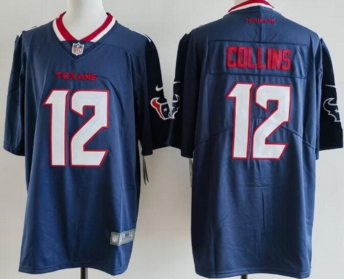 Men's Houston Texans #12 Nico Collins Limited Navy Vapor Jersey