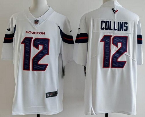 Men's Houston Texans #12 Nico Collins Limited White Vapor Jersey
