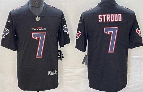 Men's Houston Texans #7 CJ Stroud Limited Black Fashion Vapor Jersey