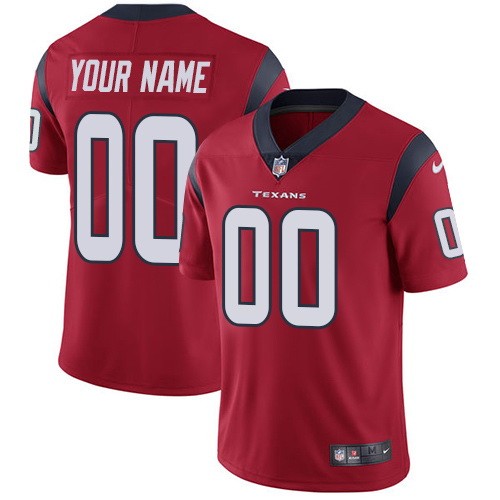 Men's Houston Texans Customized Limited Red Vapor Untouchable Jersey