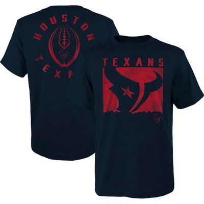 Men's Houston Texans Navy Liquid Camo Logo T Shirt
