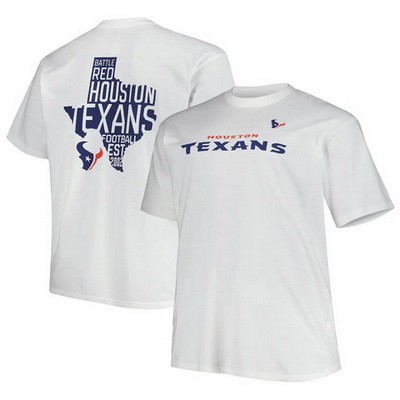 Men's Houston Texans White Printed T Shirt 302415