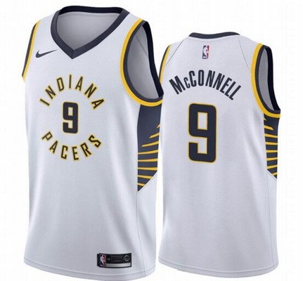 Men's Indiana Pacers #9 TJ McConnell White Icon Hot Press Jersey