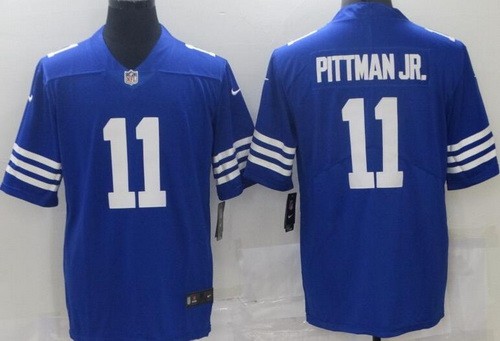 Men's Indianapolis Colts #11 Michael Pittman Jr Limited Blue Alternate Vapor Jersey