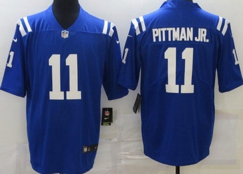 Men's Indianapolis Colts #11 Michael Pittman Jr Limited Blue Vapor Jersey