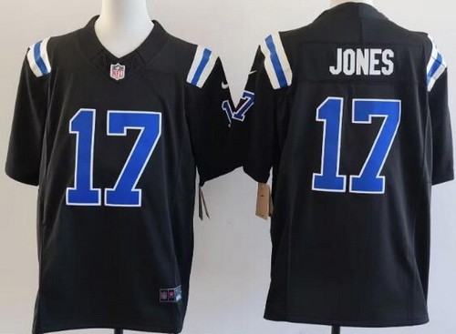Men's Indianapolis Colts #17 Daniel Jones Limited Black FUSE Vapor Jersey