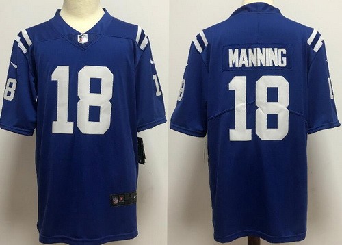 Men's Indianapolis Colts #18 Peyton Manning Limited Blue Vapor Untouchable Jersey