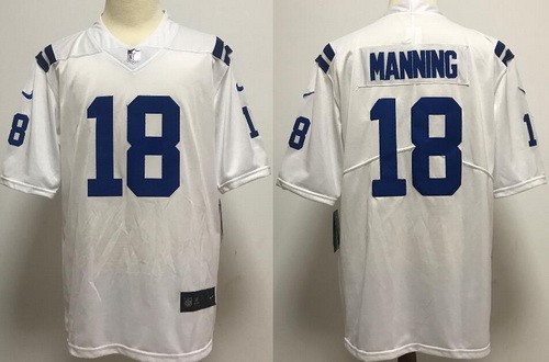 Men's Indianapolis Colts #18 Peyton Manning Limited White Vapor Untouchable Jersey