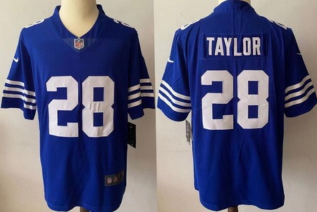 Men's Indianapolis Colts #28 Jonathan Taylor Limited Blue Alternate Vapor Jersey