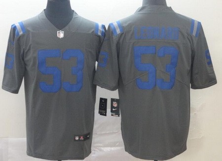 Men's Indianapolis Colts #53 Darius Leonard Limited Gray Inverted Vapor Untouchable Jersey