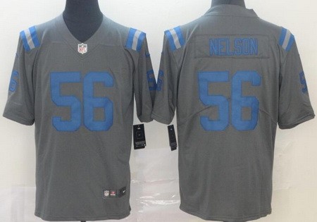 Men's Indianapolis Colts #56 Quenton Nelson Limited Gray Inverted Vapor Untouchable Jersey