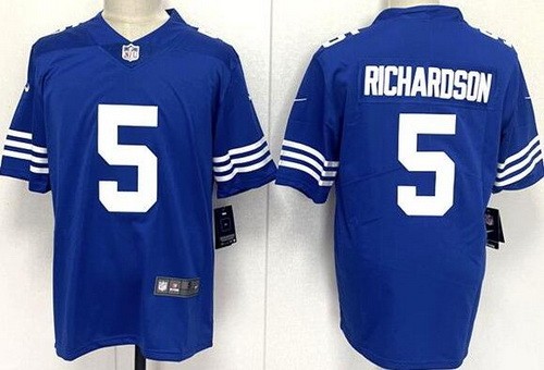 Men's Indianapolis Colts #5 Anthony Richardson Limited Blue Alternate Vapor Jersey