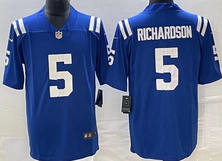 Men's Indianapolis Colts #5 Anthony Richardson Limited Blue Vapor Jersey