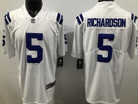 Men's Indianapolis Colts #5 Anthony Richardson Limited White Vapor Jersey
