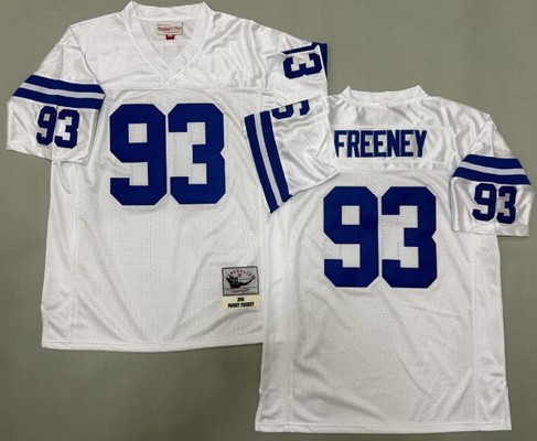 Men's Indianapolis Colts #93 Dwight Freeney White 2006 Throwback Jersey