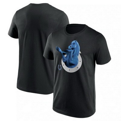 Men's Indianapolis Colts Black 2024 Draft Illustrated T Shirt