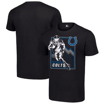 Men's Indianapolis Colts Black Graphic Shield Logo T Shirt