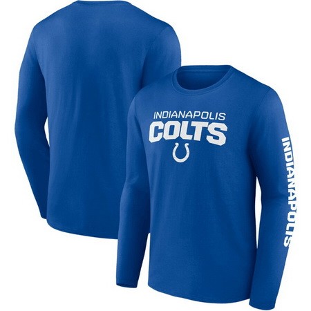 Men's Indianapolis Colts Blue Go the Distance Long Sleeve T Shirt