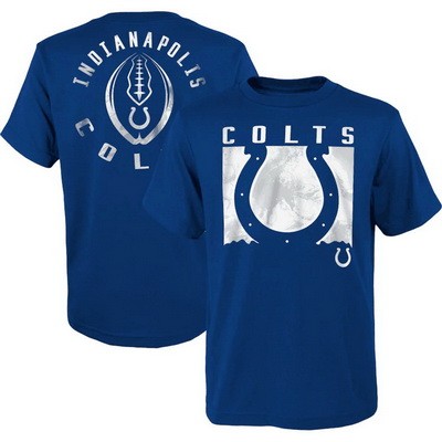 Men's Indianapolis Colts Blue Liquid Camo Logo T Shirt