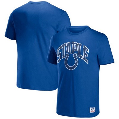 Men's Indianapolis Colts Blue NFL x Staple Logo Lockup T Shirt