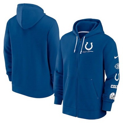 Men's Indianapolis Colts Blue Surrey Full Zip Hoodie