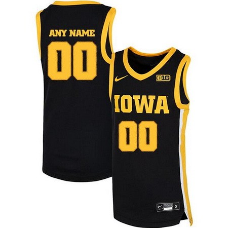 Men's Iowa Hawkeyes Customized Black 2019 College Basketball Jersey