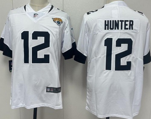 Men's Jacksonville Jaguars #12 Travis Hunter Limited White Vapor Jersey