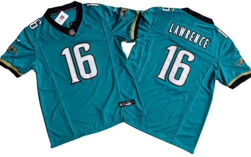 Men's Jacksonville Jaguars #16 Trevor Lawrence Limited Teal Prowler Throwback FUSE Vapor Jersey