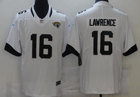 Men's Jacksonville Jaguars #16 Trevor Lawrence Limited White Vapor Untouchable Jersey