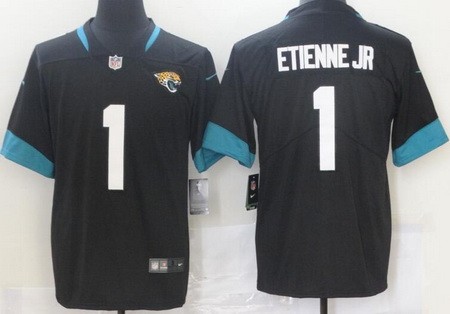 Men's Jacksonville Jaguars #1 Travis Etienne Jr Limited Black Vapor Untouchable Jersey